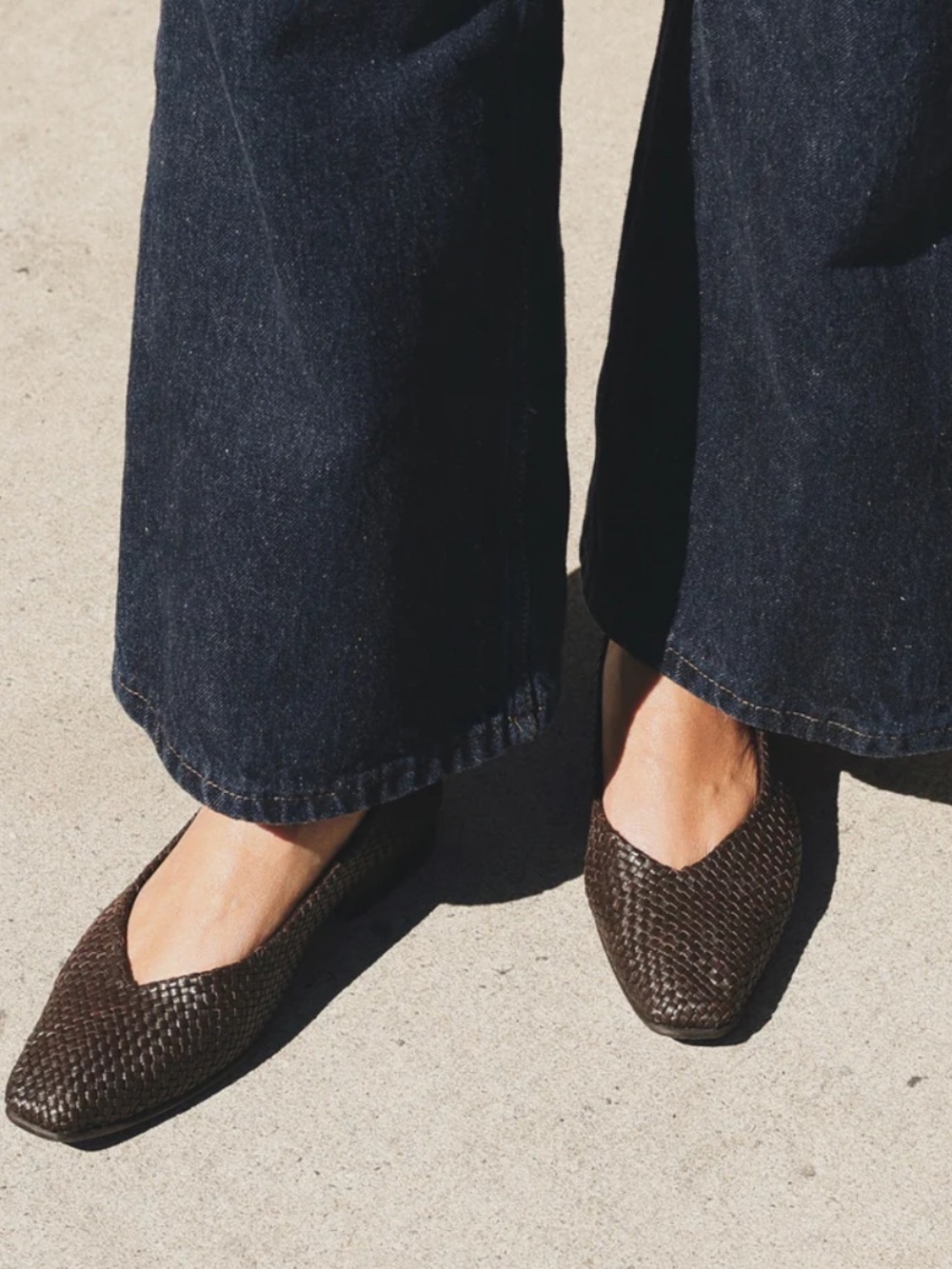 BEMBIEN handwoven Sabine ballet Flat in dark brown size 42